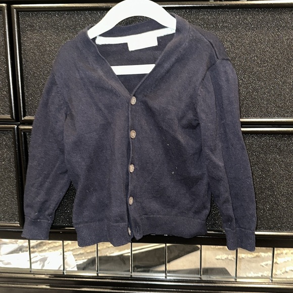 H&M BOYS CARDIGAN WITH GRAY ELBOW PATCH. GREAT CONDITION - Picture 2 of 6